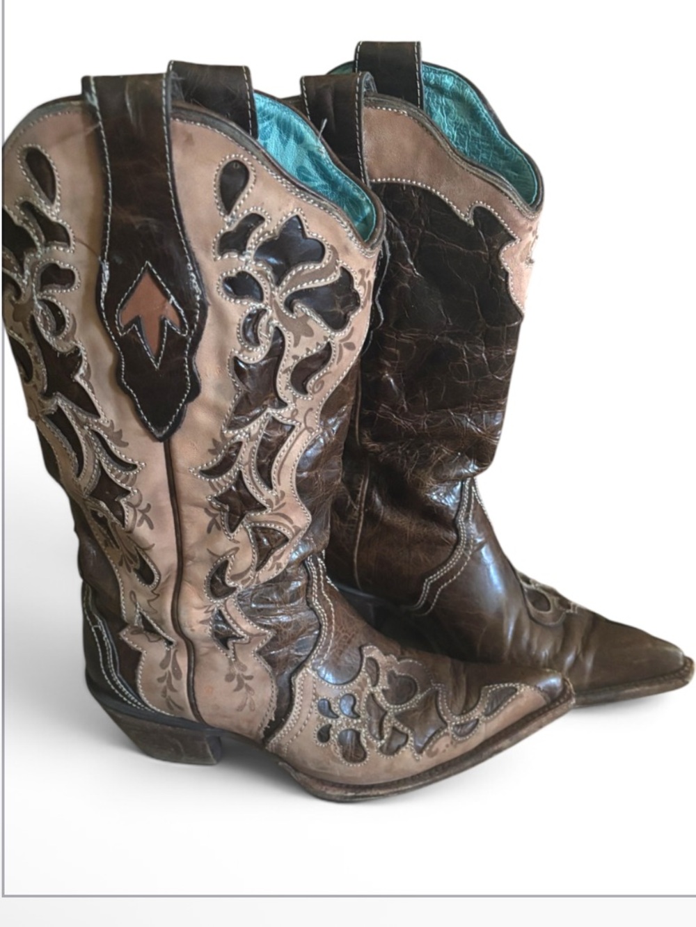 Corral Vintage Flare Western cutout Leather Inlay Boots